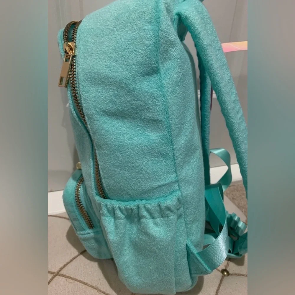 Stoney Clover Lane x Target Mint Terry Cloth Embossed Backpack NWT
